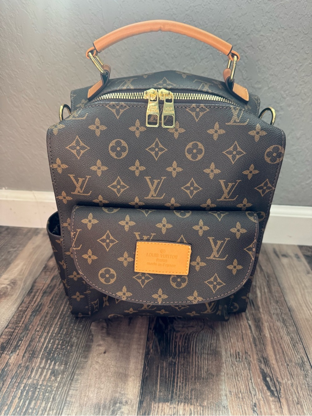 Brown Canvas Backpack - Tan Trim. Inspired Bag